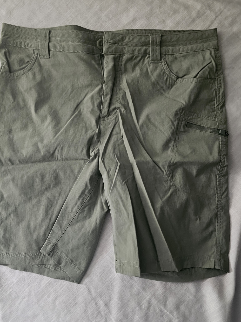 Eddie Bauer Women's Olive Green Performance Bermuda Shorts